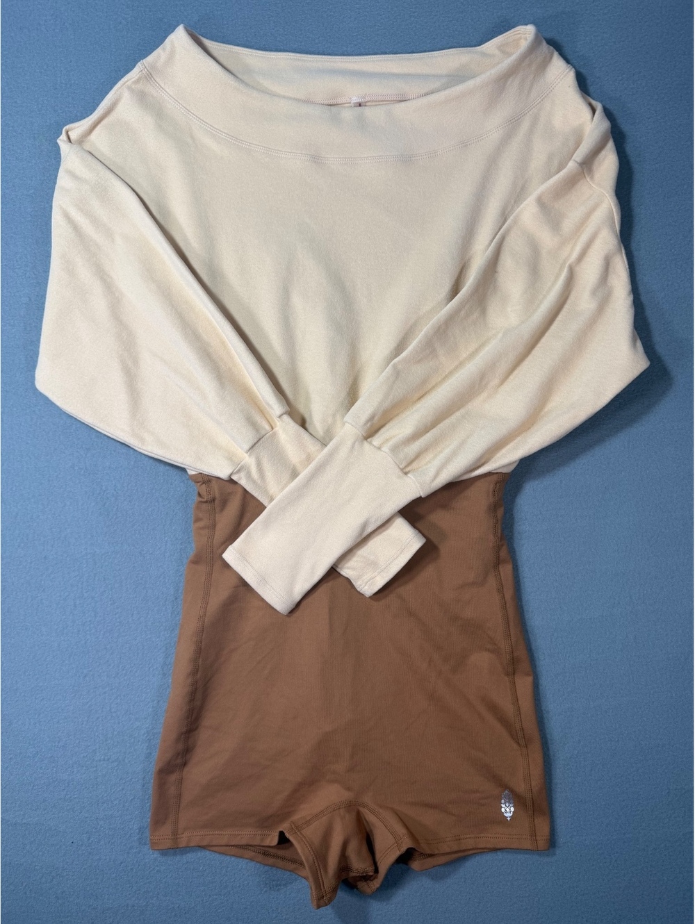 FP Movement Camel Guiding Light Layered Shortsie Romper
